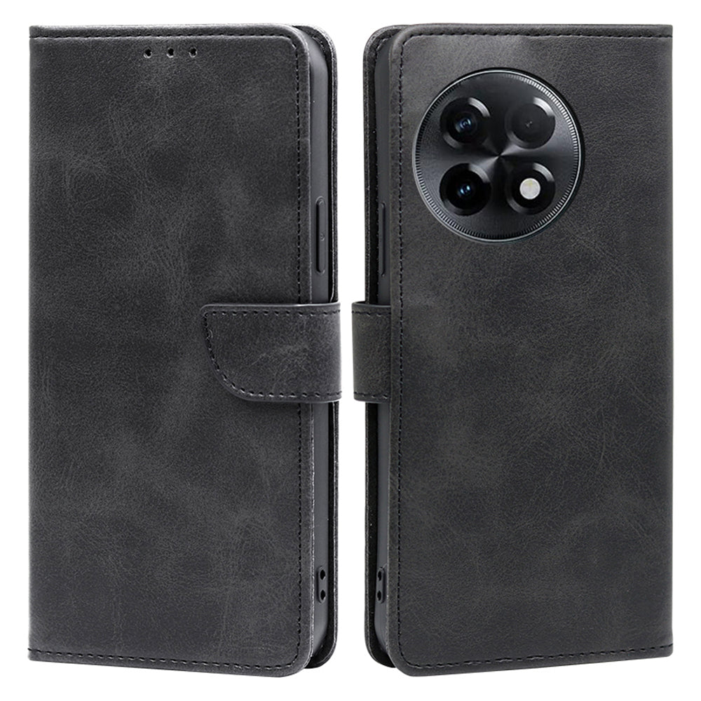 For OnePlus Ace 2 5G / 11R 5G Mobile Phone Cover Calf Texture PU Leather Wallet Stand Protective Case