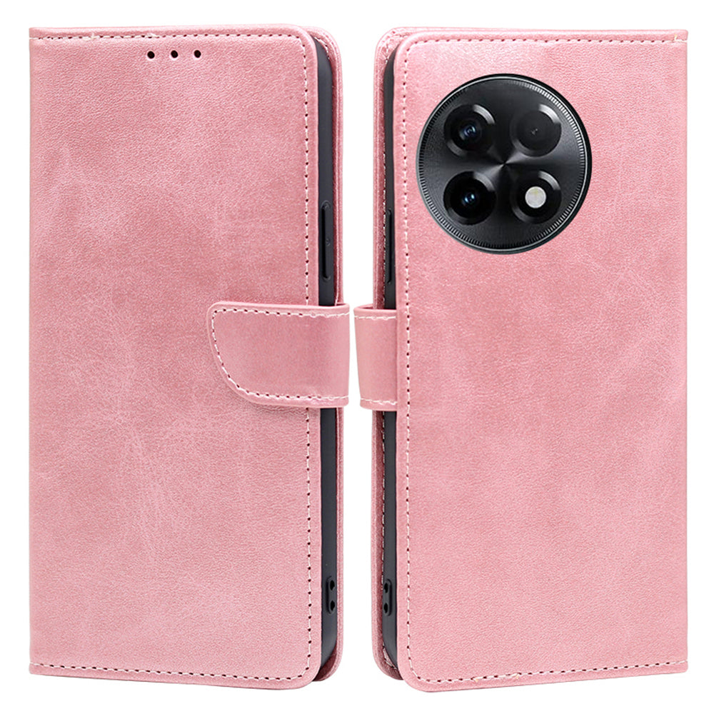 For OnePlus Ace 2 5G / 11R 5G Mobile Phone Cover Calf Texture PU Leather Wallet Stand Protective Case