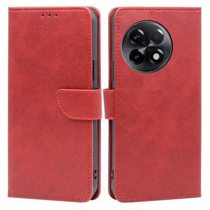 For OnePlus Ace 2 5G / 11R 5G Mobile Phone Cover Calf Texture PU Leather Wallet Stand Protective Case