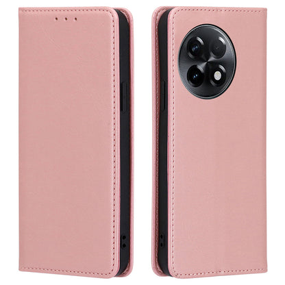 For OnePlus Ace 2 5G / 11R 5G Magnetic Auto-absorbed Leather Wallet Stand Phone Case Calf Texture Anti-drop Cover