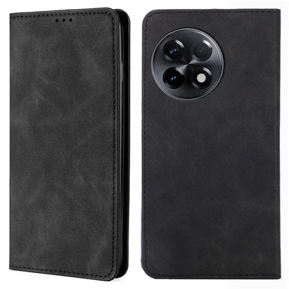 For OnePlus 11R 5G / Ace 2 5G Flip Case Card Holder PU Leather Skin-touch Phone Stand Cover