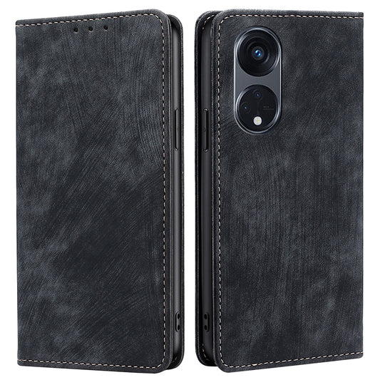 For Oppo Reno8 T 5G / A1 Pro 5G Protective Stand Cover Magnetic RFID Blocking Leather Phone Case with Wallet