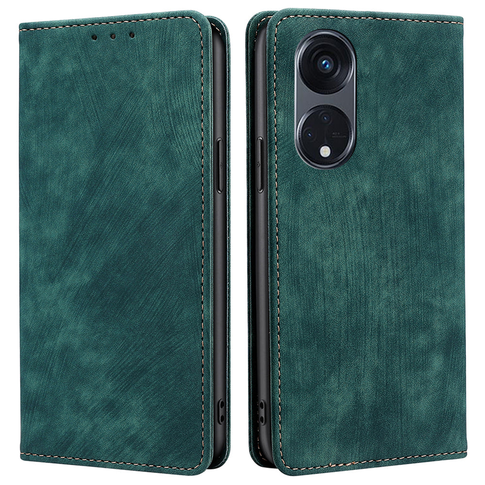 For Oppo Reno8 T 5G / A1 Pro 5G Protective Stand Cover Magnetic RFID Blocking Leather Phone Case with Wallet