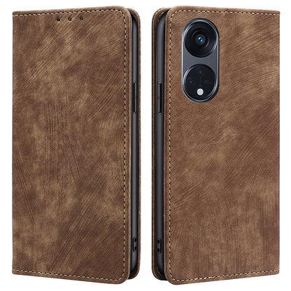 For Oppo Reno8 T 5G / A1 Pro 5G Protective Stand Cover Magnetic RFID Blocking Leather Phone Case with Wallet