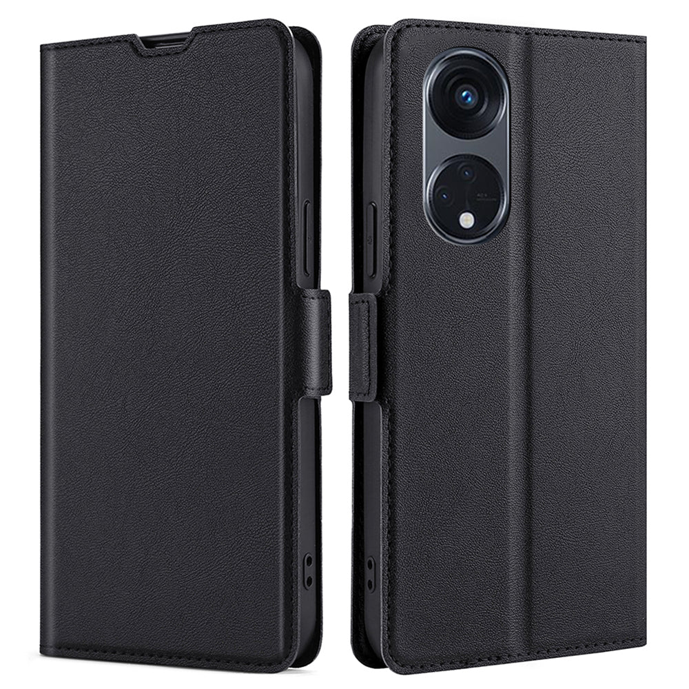 For Oppo Reno8 T 5G / A1 Pro 5G PU Leather Flip Folio Case Card Holders Stand Shockproof Phone Cover