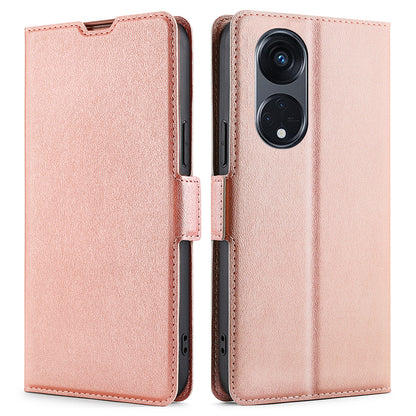 For Oppo Reno8 T 5G / A1 Pro 5G PU Leather Flip Folio Case Card Holders Stand Shockproof Phone Cover