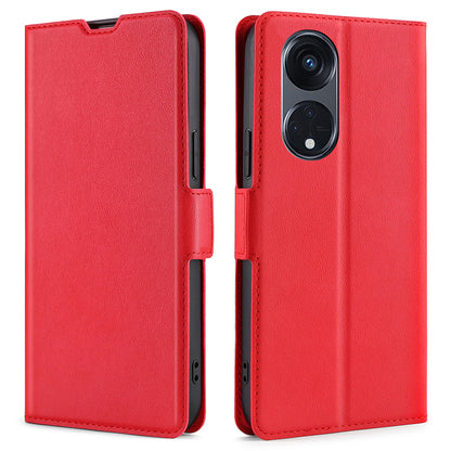 For Oppo Reno8 T 5G / A1 Pro 5G PU Leather Flip Folio Case Card Holders Stand Shockproof Phone Cover