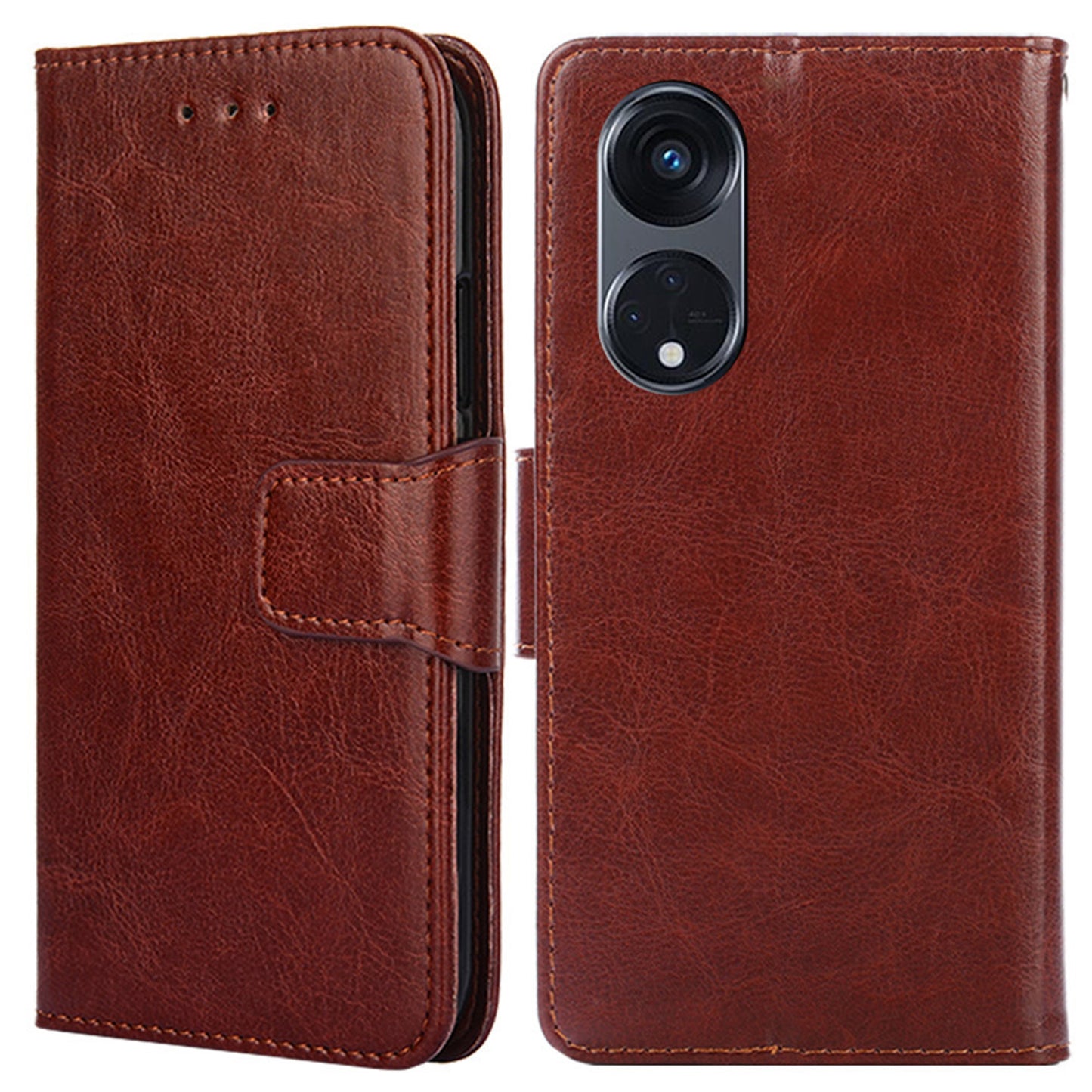 For Oppo Reno8 T 5G / A1 Pro 5G Shockproof PU Leather Phone Case Stand Wallet Cell Phone Cover