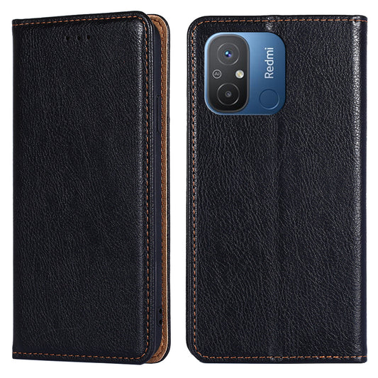 For Xiaomi Redmi 12C 4G PU Leather Wallet Stand Case Magnetic Closing Anti-drop Phone Cover