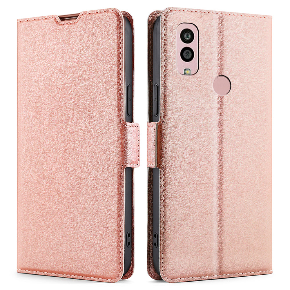 For Kyocera Android One S10 Phone Stand Case Leather Card Holder Protective Phone Cover