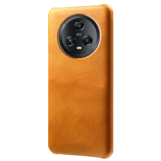 Cell Phone Case for Honor Magic5 , Calf Texture Anti-drop Leather Coated PC Phone Cover