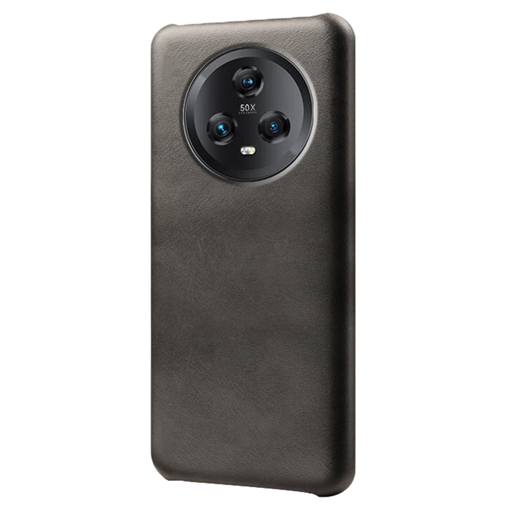Cell Phone Case for Honor Magic5 , Calf Texture Anti-drop Leather Coated PC Phone Cover