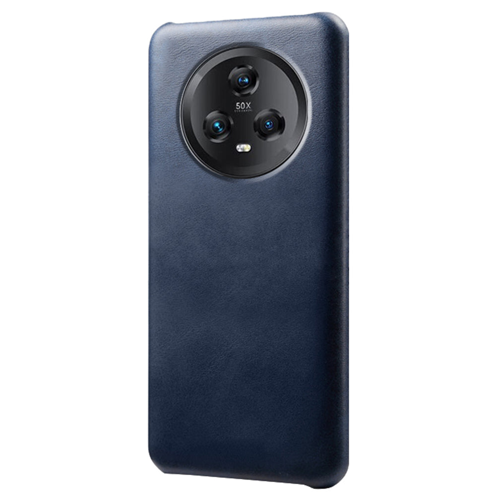 Cell Phone Case for Honor Magic5 , Calf Texture Anti-drop Leather Coated PC Phone Cover