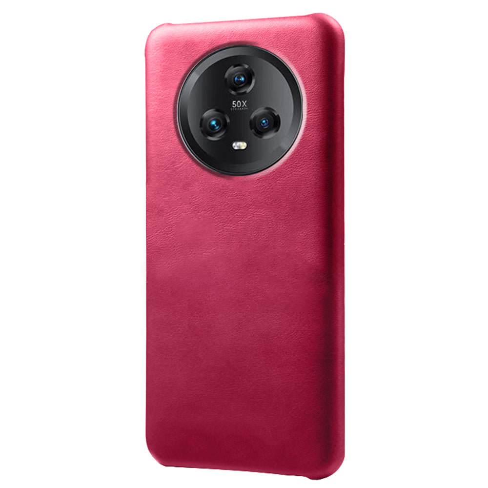 Cell Phone Case for Honor Magic5 , Calf Texture Anti-drop Leather Coated PC Phone Cover