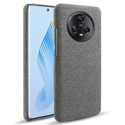 For Honor Magic5 Cellphone Case Solid Color Anti-scratch Hard PC+Cloth Phone Back Cover
