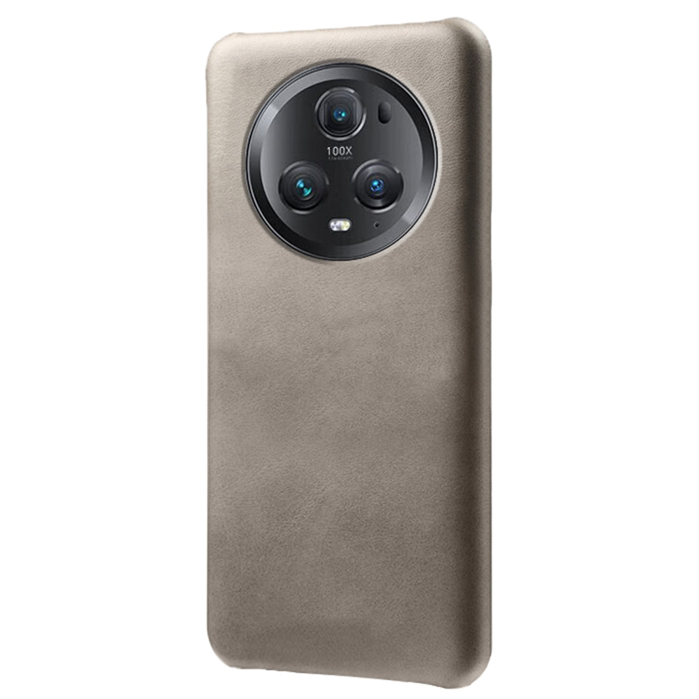 For Honor Magic5 Pro Calf Texture Phone Case Leather Coated PC Phone Cover