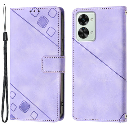 PT005 YB Imprinting Series-6 for OnePlus Nord 2T 5G Leather Phone Case Stand Wallet Cell Phone Cover