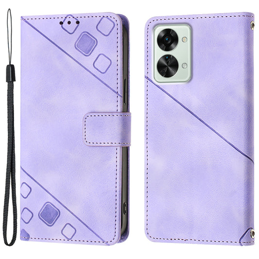 PT005 YB Imprinting Series-6 for OnePlus Nord 2T 5G Leather Phone Case Stand Wallet Cell Phone Cover