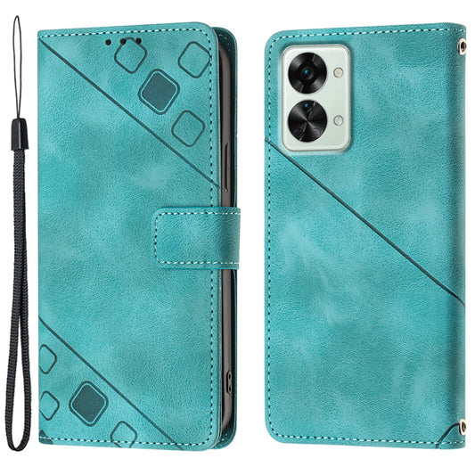 PT005 YB Imprinting Series-6 for OnePlus Nord 2T 5G Leather Phone Case Stand Wallet Cell Phone Cover