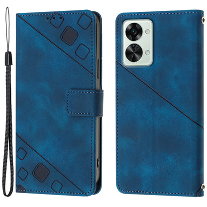 PT005 YB Imprinting Series-6 for OnePlus Nord 2T 5G Leather Phone Case Stand Wallet Cell Phone Cover