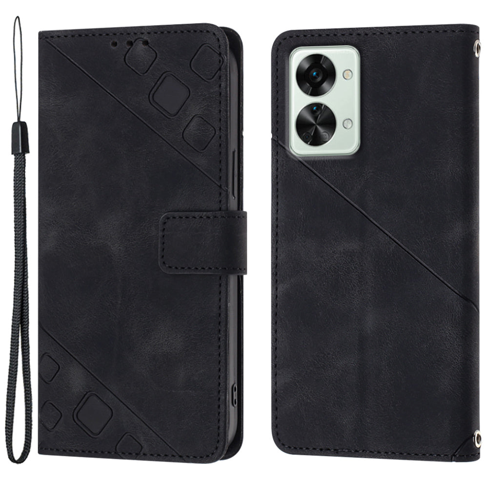 PT005 YB Imprinting Series-6 for OnePlus Nord 2T 5G Leather Phone Case Stand Wallet Cell Phone Cover