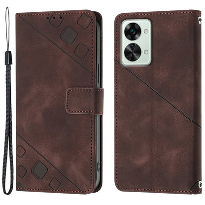 PT005 YB Imprinting Series-6 for OnePlus Nord 2T 5G Leather Phone Case Stand Wallet Cell Phone Cover