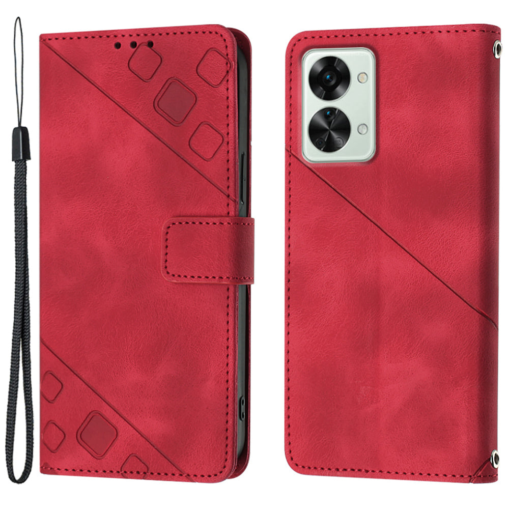 PT005 YB Imprinting Series-6 for OnePlus Nord 2T 5G Leather Phone Case Stand Wallet Cell Phone Cover