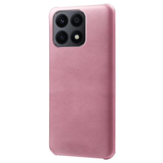 For Honor X8a 4G Calf Texture Leather Coated PC Back Cover Anti-drop Phone Case