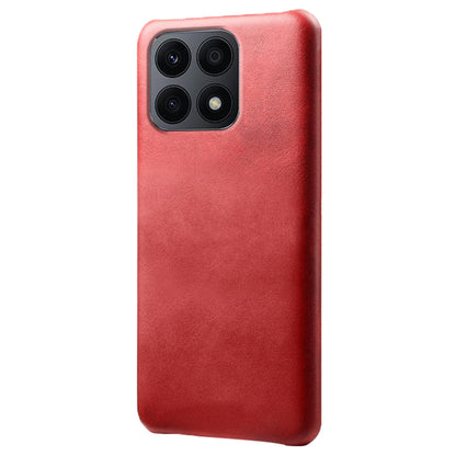 For Honor X8a 4G Calf Texture Leather Coated PC Back Cover Anti-drop Phone Case