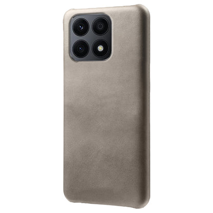 For Honor X8a 4G Calf Texture Leather Coated PC Back Cover Anti-drop Phone Case