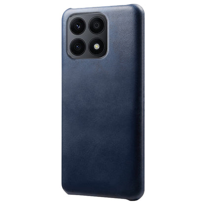 For Honor X8a 4G Calf Texture Leather Coated PC Back Cover Anti-drop Phone Case
