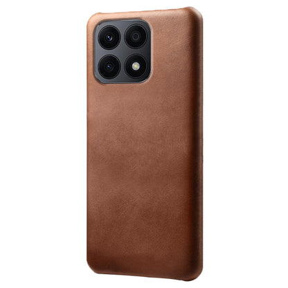 For Honor X8a 4G Calf Texture Leather Coated PC Back Cover Anti-drop Phone Case
