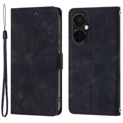 PT005 YB Imprinting Series-6 Phone Case for OnePlus Nord CE 3 Lite 5G PU Leather Wallet Stand Phone Cover