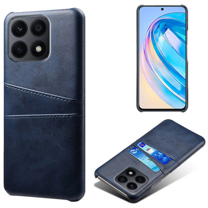 For Honor X8a 4G Dual Card Slots Phone Case Anti-scratch Leather+PC Phone Cover