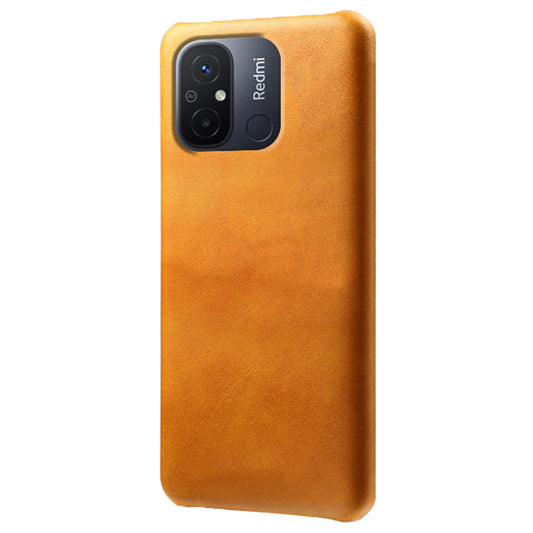 For Xiaomi Redmi 12C 4G Calf Texture Phone Case Leather Coated PC Shockproof Cover