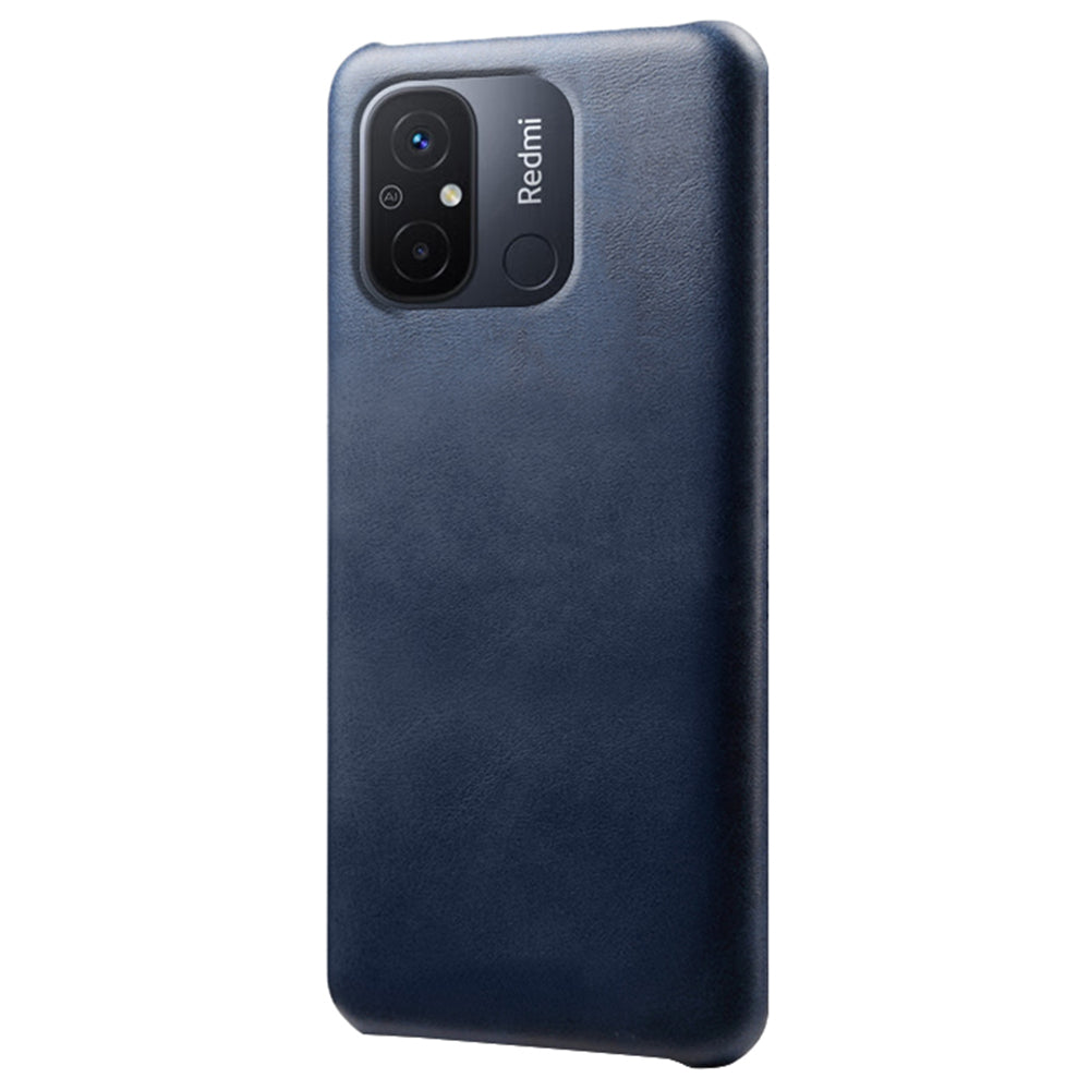 For Xiaomi Redmi 12C 4G Calf Texture Phone Case Leather Coated PC Shockproof Cover