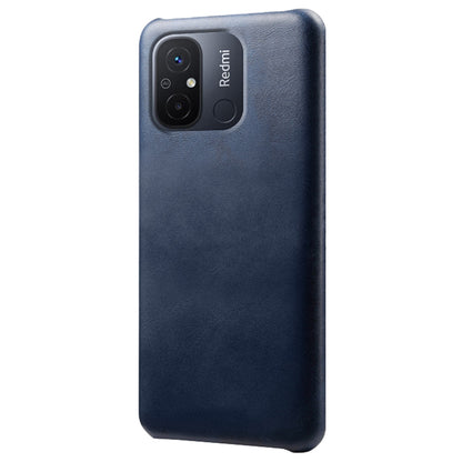 For Xiaomi Redmi 12C 4G Calf Texture Phone Case Leather Coated PC Shockproof Cover