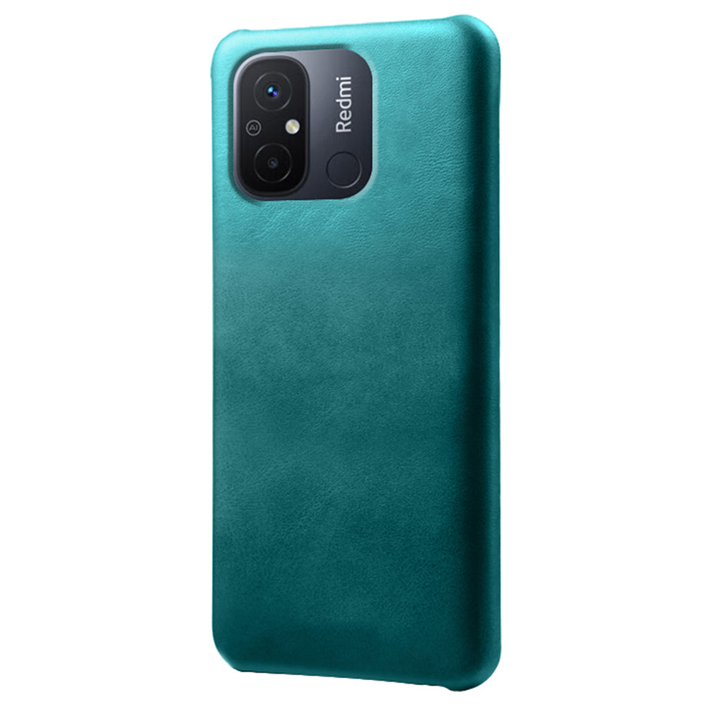 For Xiaomi Redmi 12C 4G Calf Texture Phone Case Leather Coated PC Shockproof Cover