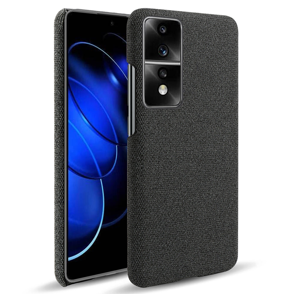 For Honor 80 GT 5G Drop Resistant Cellphone Case Solid Color Hard PC+Cloth Phone Back Cover