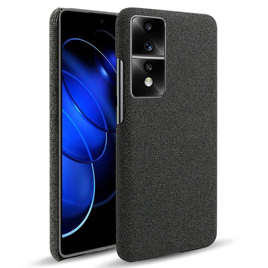 For Honor 80 GT 5G Drop Resistant Cellphone Case Solid Color Hard PC+Cloth Phone Back Cover