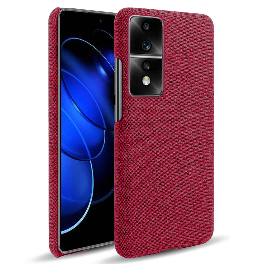For Honor 80 GT 5G Drop Resistant Cellphone Case Solid Color Hard PC+Cloth Phone Back Cover