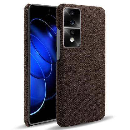 For Honor 80 GT 5G Drop Resistant Cellphone Case Solid Color Hard PC+Cloth Phone Back Cover