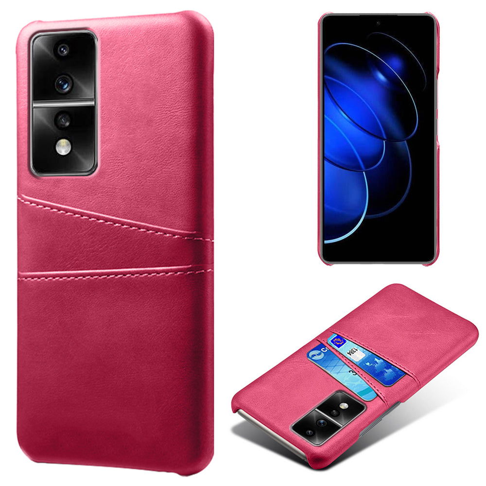 Dual Card Slots Phone Cover for Honor 80 GT 5G , PU Leather Coated+PC Phone Case
