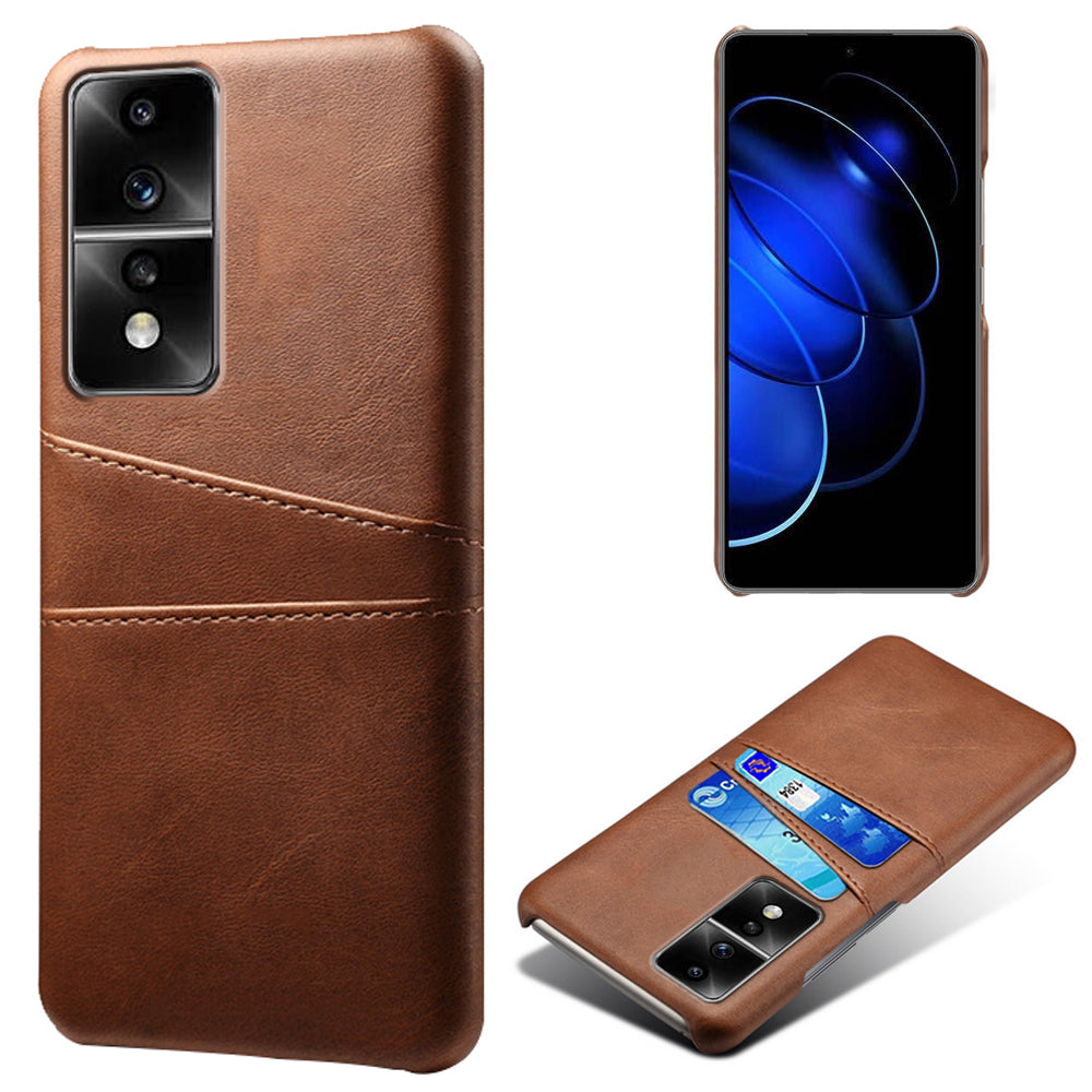 Dual Card Slots Phone Cover for Honor 80 GT 5G , PU Leather Coated+PC Phone Case