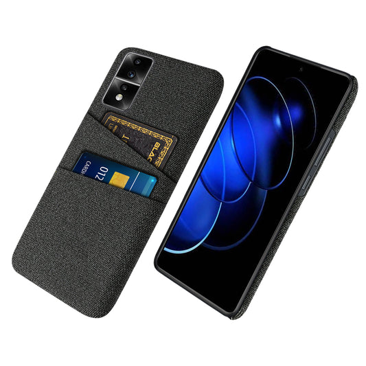 For Honor 80 GT 5G Dual Card Slots Phone Case Hard PC Soft Cloth Texture Protective Cover