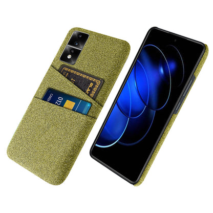 For Honor 80 GT 5G Dual Card Slots Phone Case Hard PC Soft Cloth Texture Protective Cover
