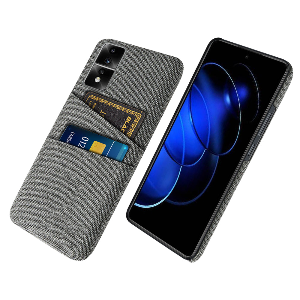 For Honor 80 GT 5G Dual Card Slots Phone Case Hard PC Soft Cloth Texture Protective Cover