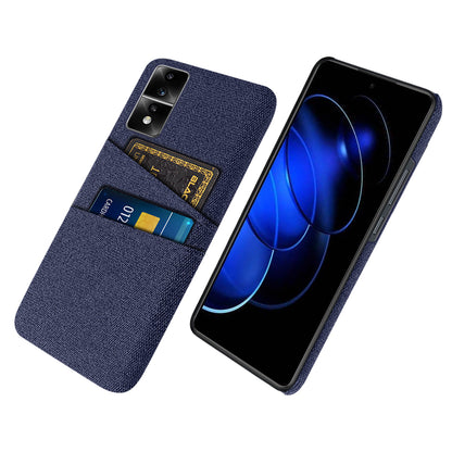 For Honor 80 GT 5G Dual Card Slots Phone Case Hard PC Soft Cloth Texture Protective Cover