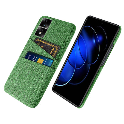 For Honor 80 GT 5G Dual Card Slots Phone Case Hard PC Soft Cloth Texture Protective Cover