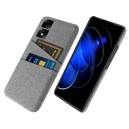For Honor 80 GT 5G Dual Card Slots Phone Case Hard PC Soft Cloth Texture Protective Cover